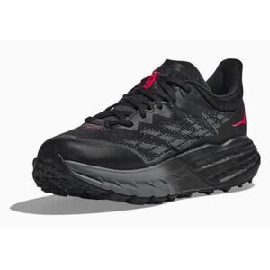 NEW HOKA ONE ONE Speedgoat 5 GORE-TEX Sneakers Black Red Women's Size 6
